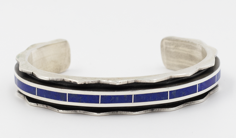 Larry Loretto Lapis Inlay Channel Cuff