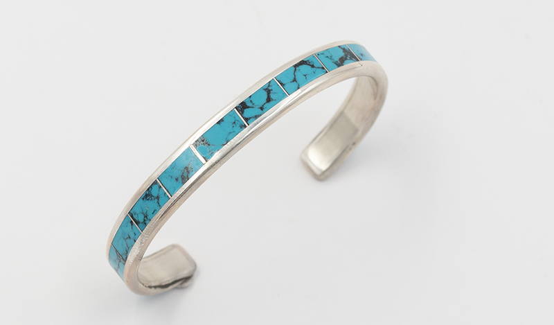 Larry Loretto Inlay Turquoise Cuff