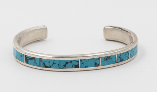 Larry Loretto Inlay Turquoise Cuff