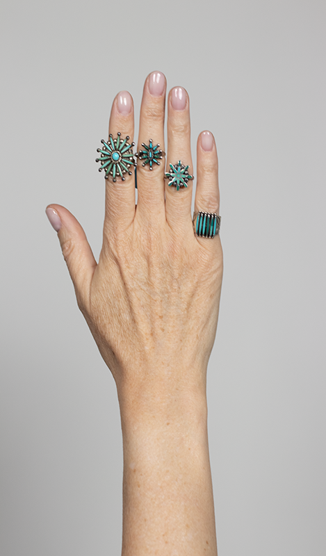 Vintage Floral Zuni Ring