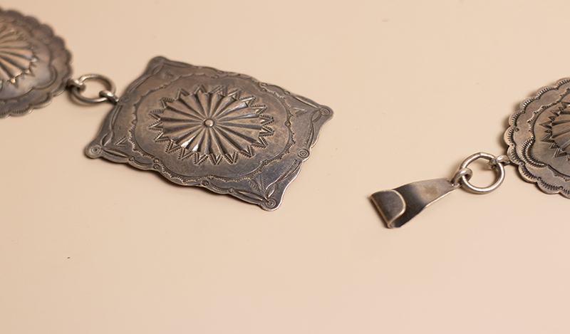 Coin Silver Concho Belt