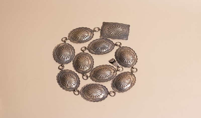 Coin Silver Concho Belt