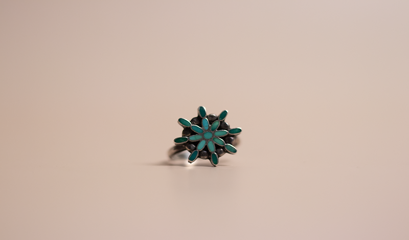 Vintage Floral Zuni Ring