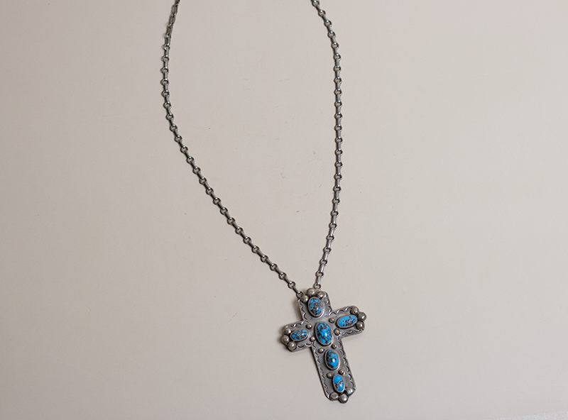 Persian Turquoise Cross Necklace
