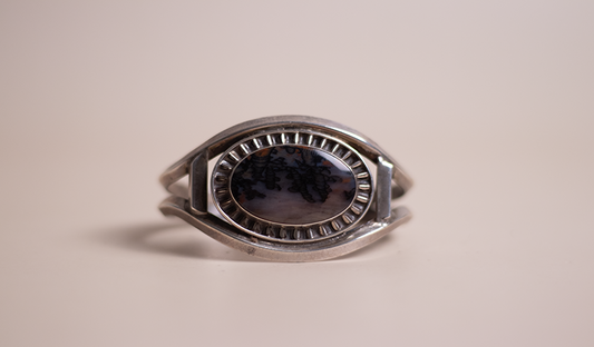 1970's Industrial Petrified Wood Cuff