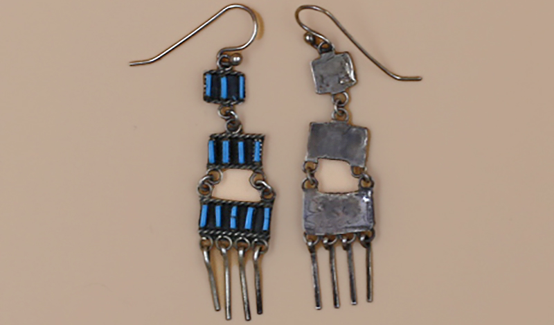 1970's Geometric Fringe Earrings