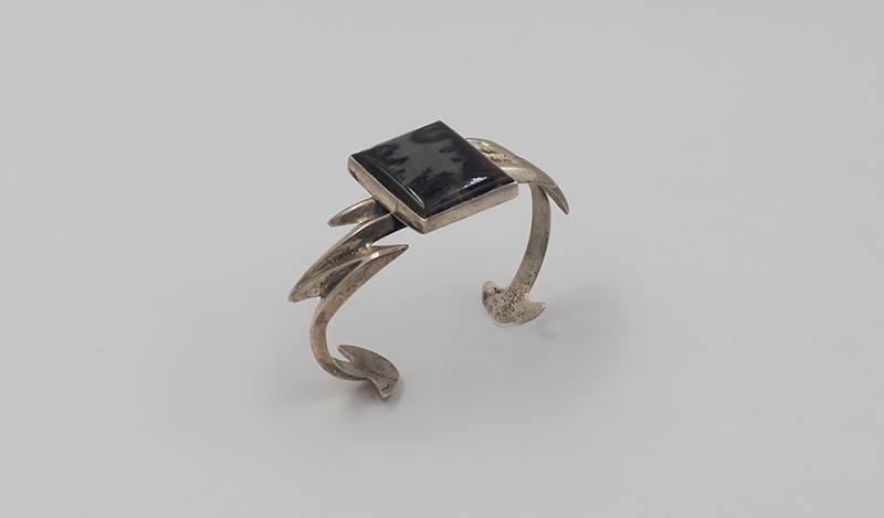 Vintage Lightning Bolt Petrified Wood Cuff