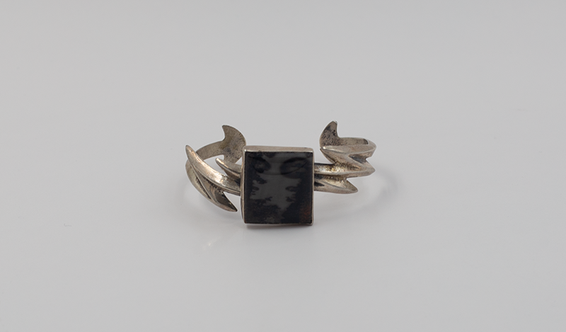 Vintage Lightning Bolt Petrified Wood Cuff