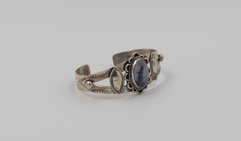 Vintage Floral Petrified Wood Cuff