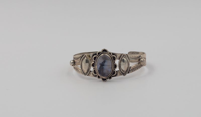 Vintage Floral Petrified Wood Cuff