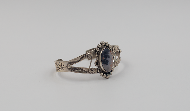 Vintage Scroll Petrified Wood Cuff