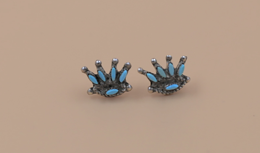 Turquoise Crown Earrings