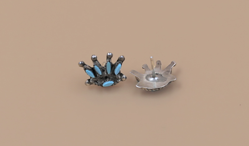 Turquoise Crown Earrings