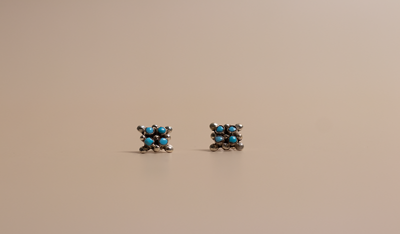 4 Stone Zuni Studs