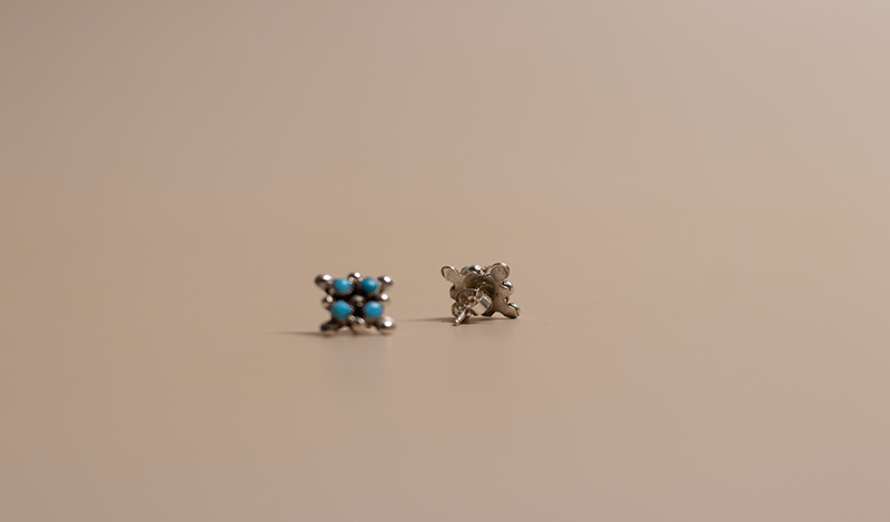 4 Stone Zuni Studs