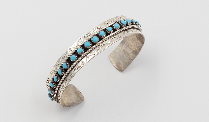 Single Row Petit Point Cuff with Handstamping