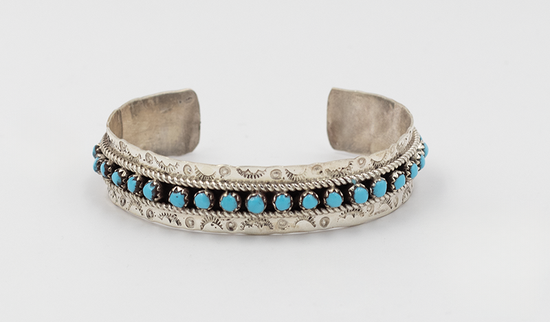 Single Row Petit Point Cuff with Handstamping