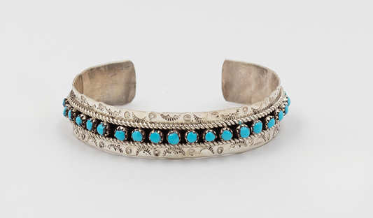 Single Row Petit Point Cuff with Handstamping