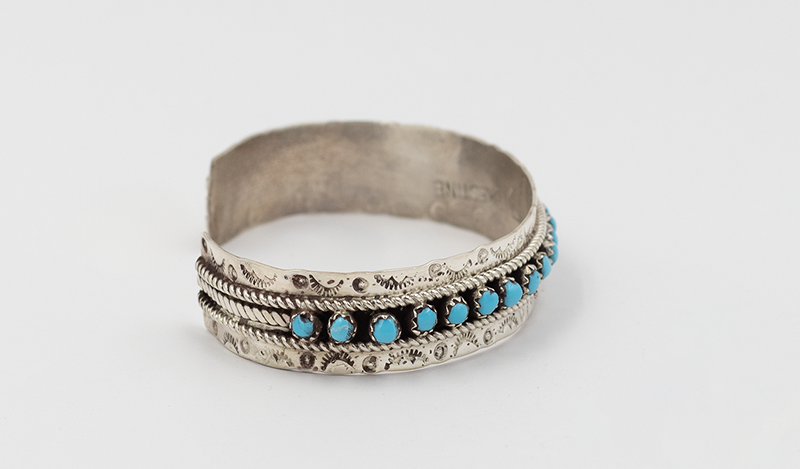 Single Row Petit Point Cuff with Handstamping