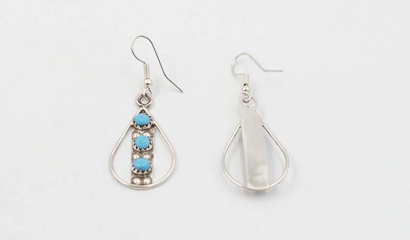 Teardrop Shape Petit Point Drop Earrings