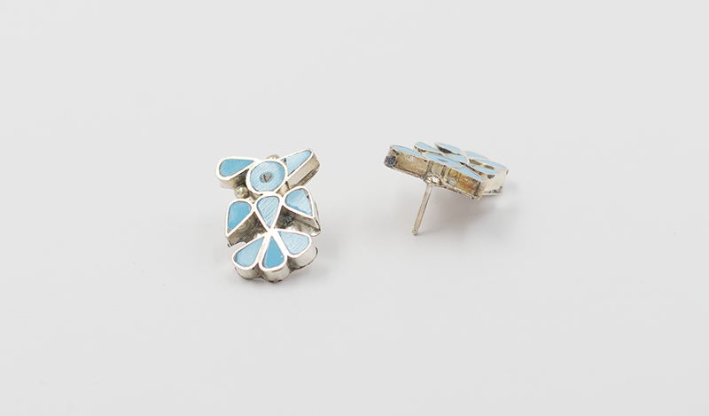 Inlay Turquoise Tunderbird Post Earring