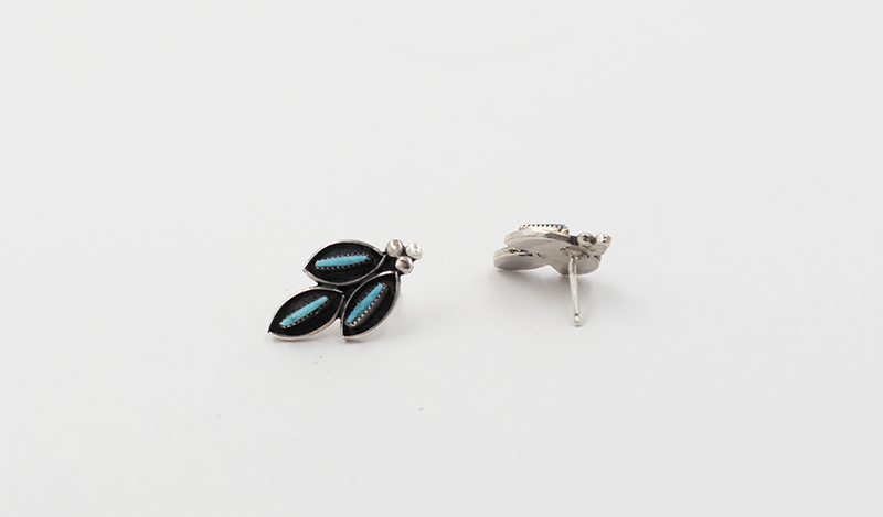 Needlepoint Leaf Earring