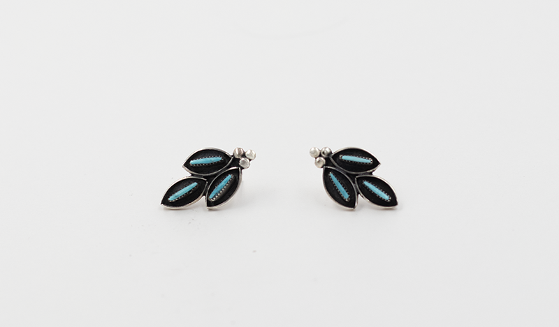 Needlepoint Leaf Earring