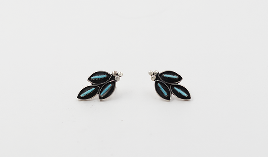 Needlepoint Leaf Earring