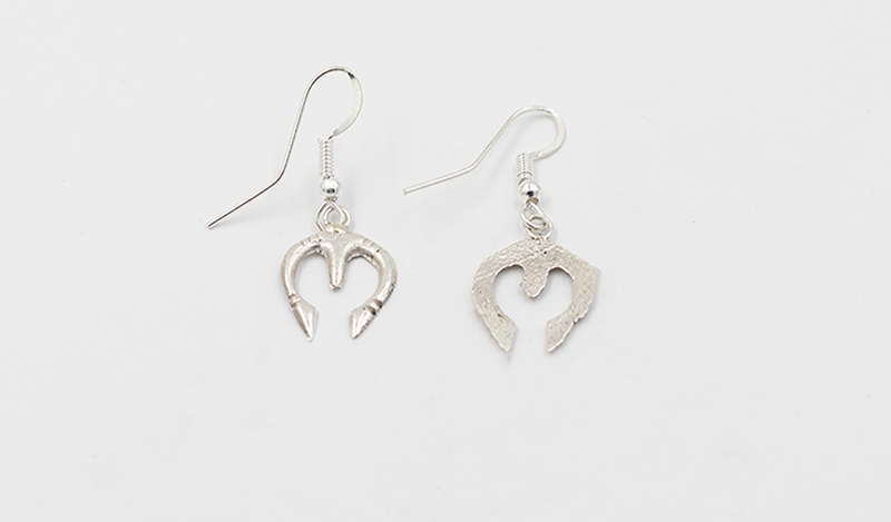 Small Silver Naja Earrings