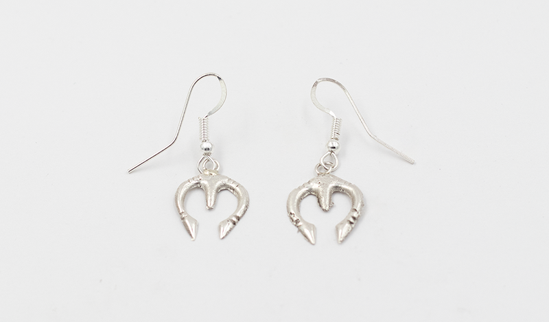 Small Silver Naja Earrings