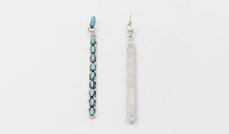 Long Needlepoint Drop Earring