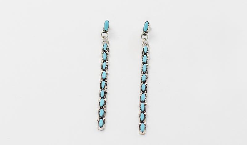Long Needlepoint Drop Earring