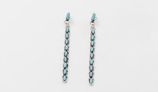 Long Needlepoint Drop Earring