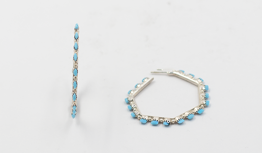 Zuni Octagon Hoop Earrings