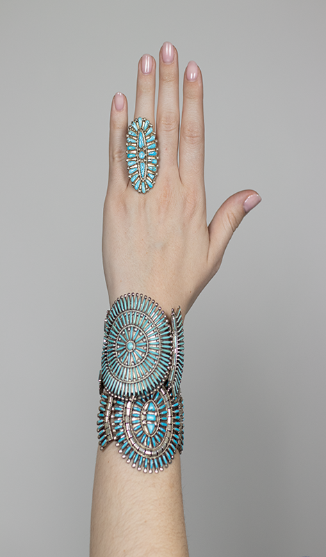 Zuni Needlepoint Cuff