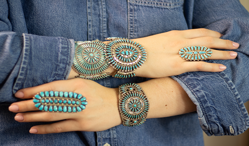 Zuni Needlepoint Cuff