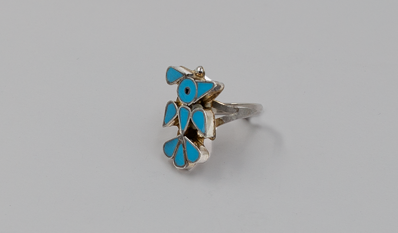 Turquoise and Silver Thunderbird Ring