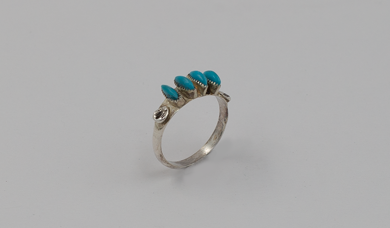 4 Stone Needlepoint Ring