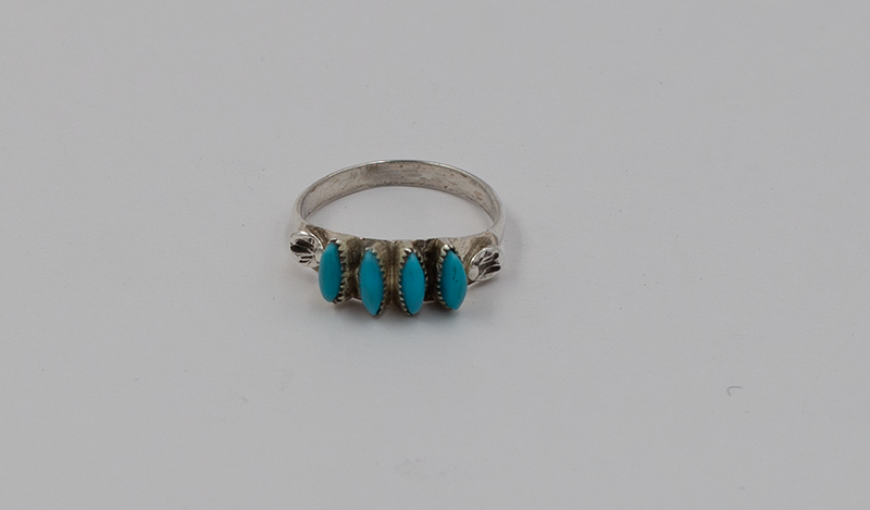 4 Stone Needlepoint Ring