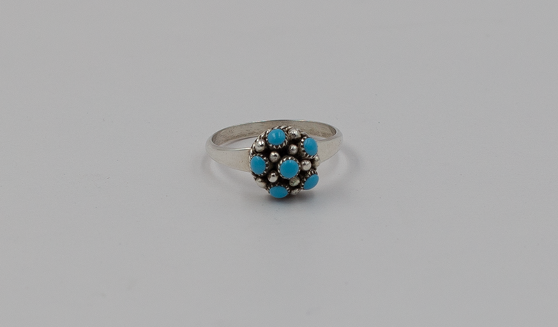 Tiny Turquoise Domed Ring