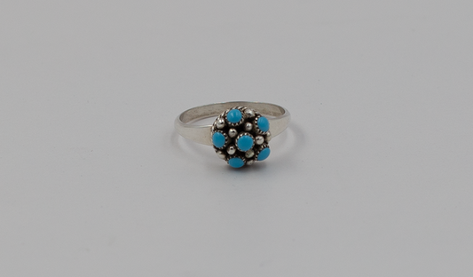 Tiny Turquoise Domed Ring