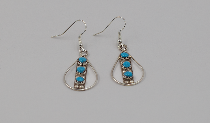 Teardrop Shape Petit Point Drop Earrings