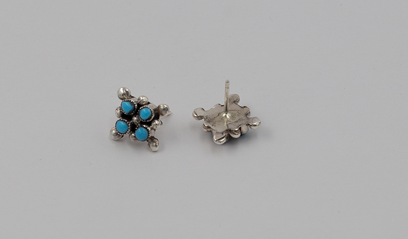 Tiny Square Petit Point Earrings