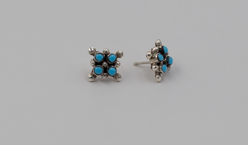 Tiny Square Petit Point Earrings