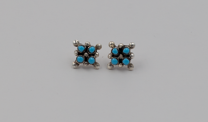 Tiny Square Petit Point Earrings