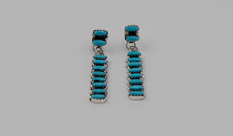 Zuni Linear Petit Point Drop Earring