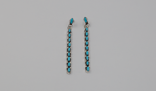 Long Needlepoint Drop Earring