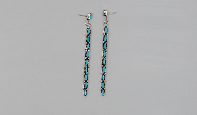Long Needlepoint Drop Earring