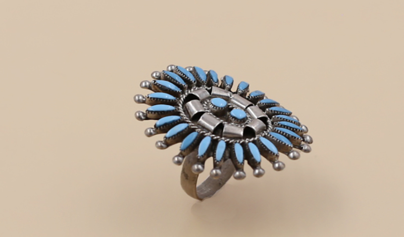 Vintage Traditional Petit Point Ring