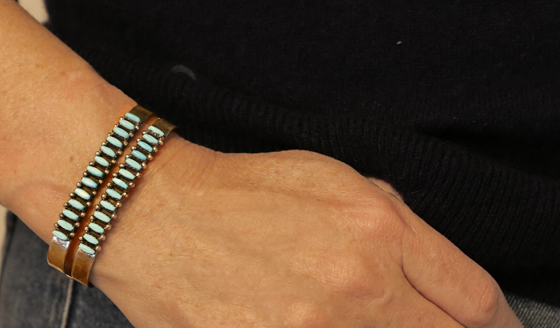 Vintage Petit Point Double Row Cuff